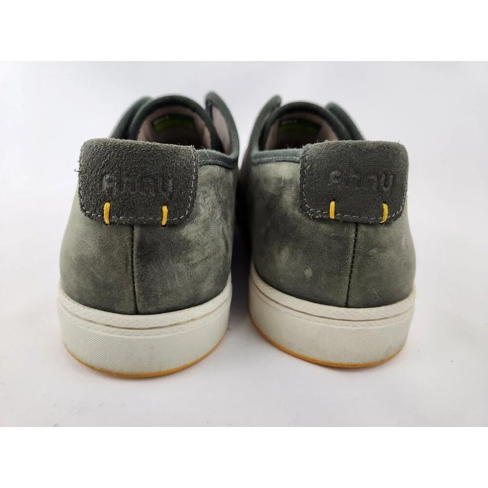 Ahnu North Beach Leather Canvas Slip-On Loafer Sneakers Gray Green COMFY Mens 11